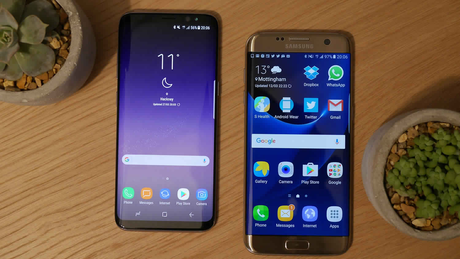 مقارنة كاميرا هاتفي سامسونج Galaxy S8 و Galaxy S7 edge | بوابة الموبايلات