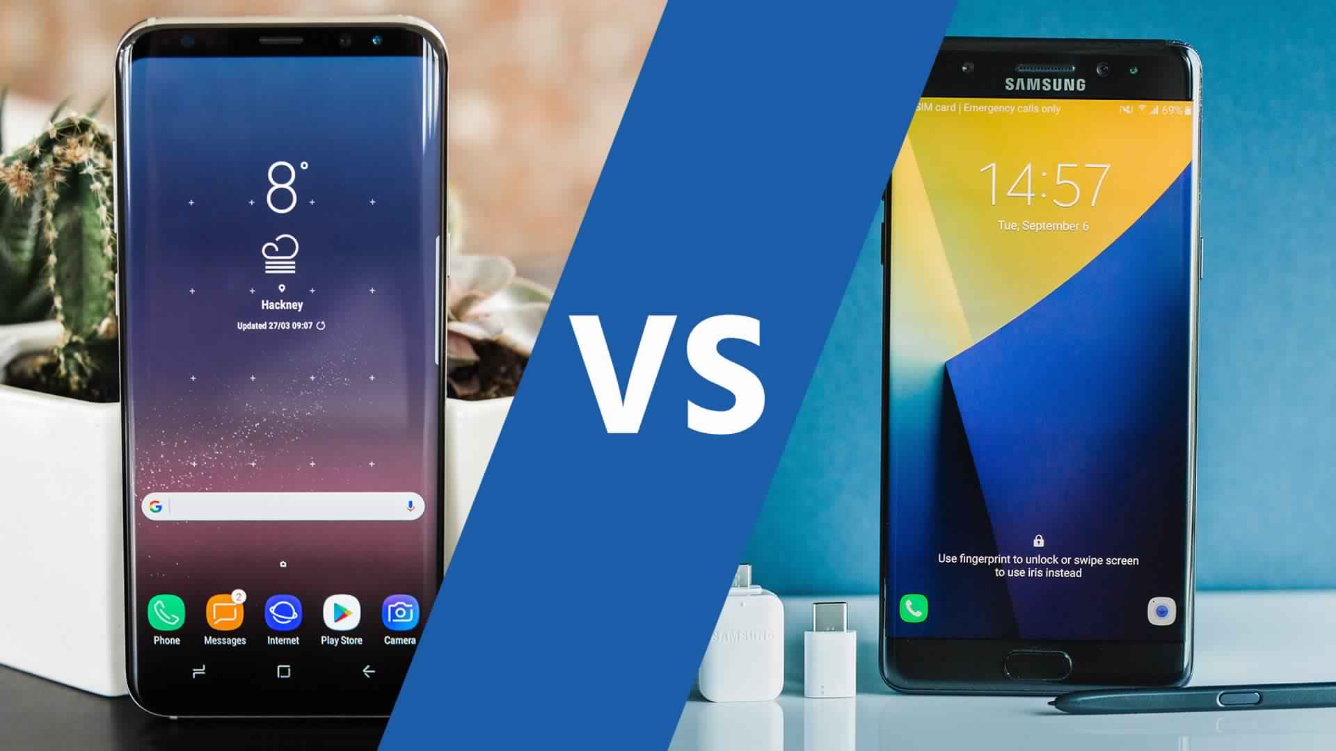 مقارنة ومراجعة شاملة لهاتفي Galaxy S8 Plus و Galaxy Note 8