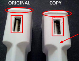 الفروق بين وصلة USB الشاحن الأصلي و التقليد في المشترك