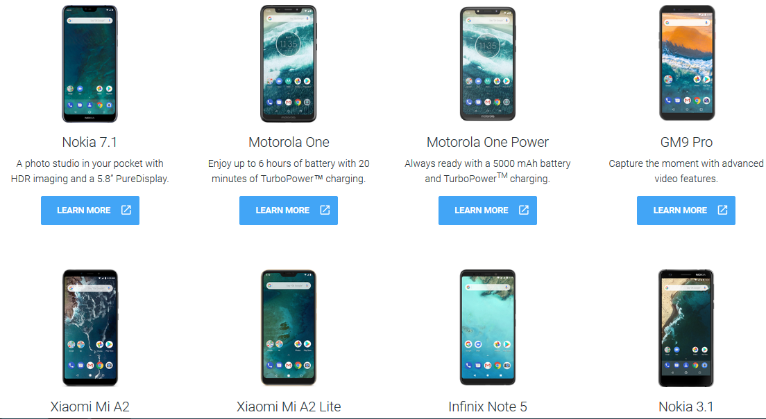 أبرز هواتف إصدار Android One