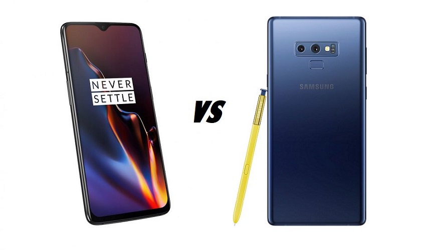 مقارنة شاملة بين اثنين من الهواتف المرشحة لنيل لقب الأفضل Samsung Galaxy Note 9 وهاتف OnePlus 6T