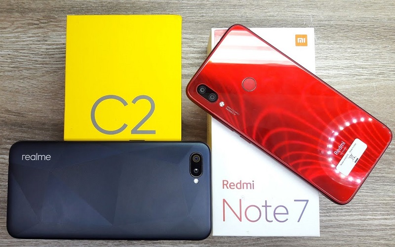 المقارنة الكاملة بين هاتف Redmi Note 7 وهاتف Realme C2 المتميزين